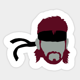 Solid Snake Face Head Hair Silhouette Sticker